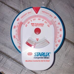 Starlix Nateglinide Body BMI Tape Measure Calculator Pharma Drug Promo